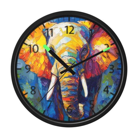 DIXRUYEE Voice Activated LED Night Wall Clock Size:12in Bright Essence Pattern
