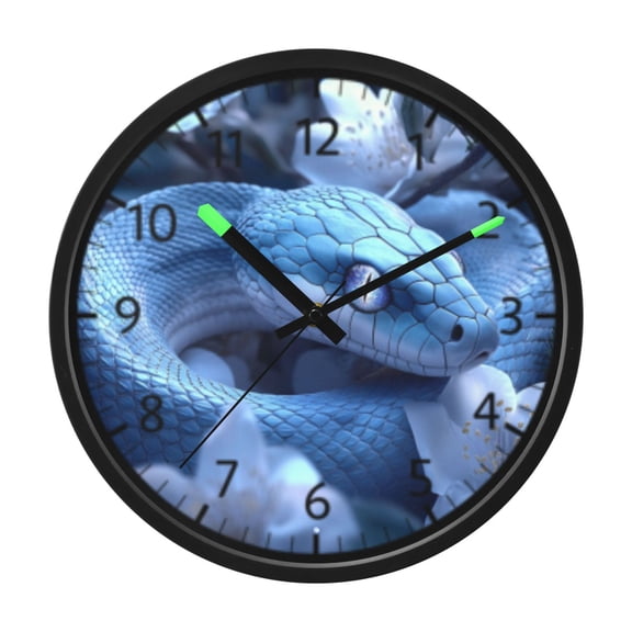 DIXRUYEE Voice Activated LED Night Wall Clock Size:12in Bright Eye Pattern