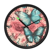 DIXRUYEE Voice Activated LED Night Wall Clock Size12in Garden Whispers Pattern