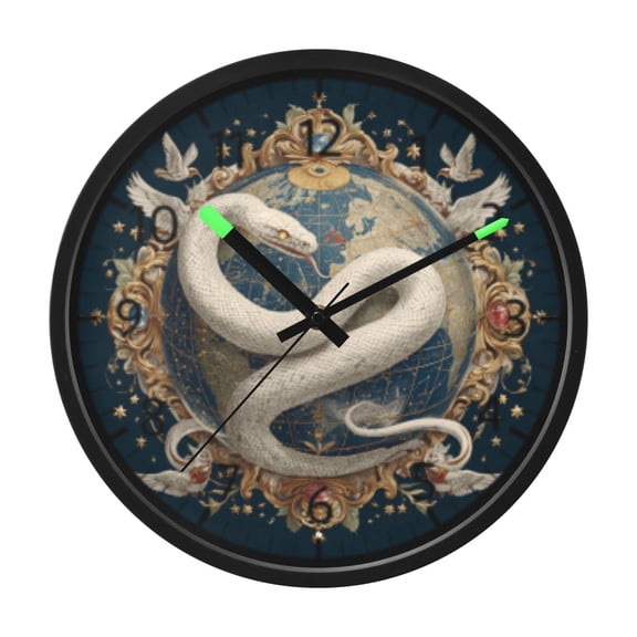 DIXRUYEE Voice Activated LED Night Wall Clock Size:12in Honeycomb Pattern Pattern