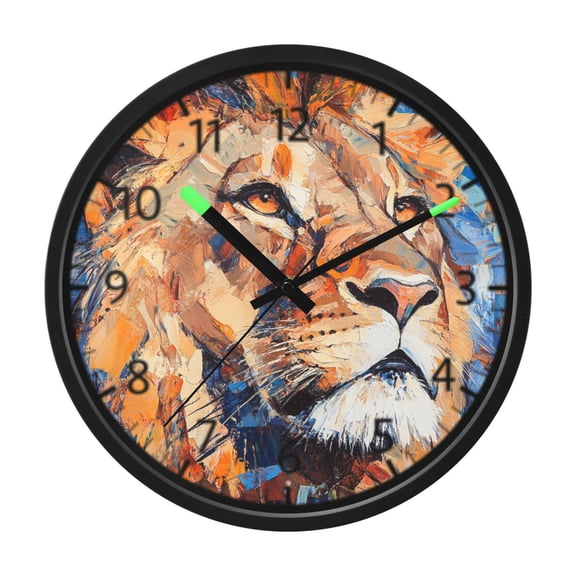DIXRUYEE Voice Activated LED Night Wall Clock Size:12in Resilient Gaze Pattern