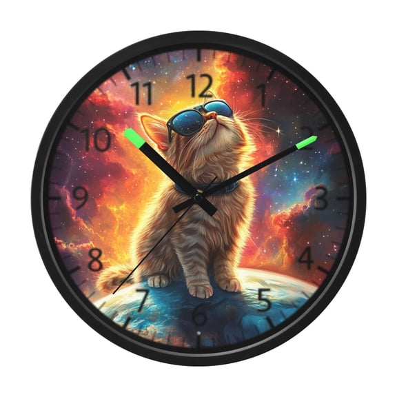 DIXRUYEE Voice Activated LED Night Wall Clock Size:12in Starry Dreams Pattern