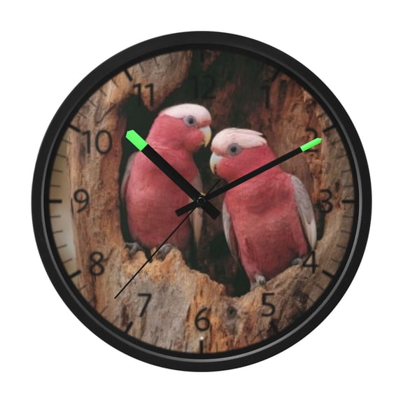 DIXRUYEE Voice Activated LED Night Wall Clock Size:12in Tree Hollow Nook Pattern