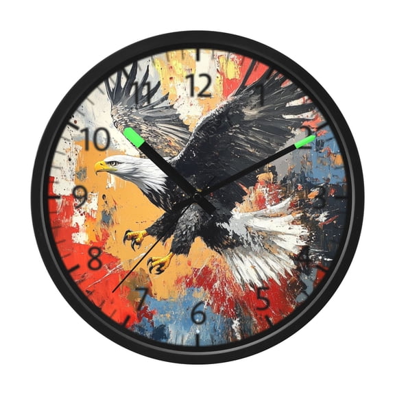 DIXRUYEE Voice Activated LED Night Wall Clock Size:12in Warrior Of The Skies Pattern