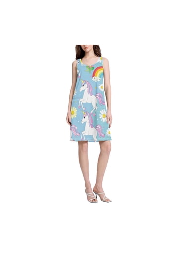 Rainbow White Dress Rainbow White Dress