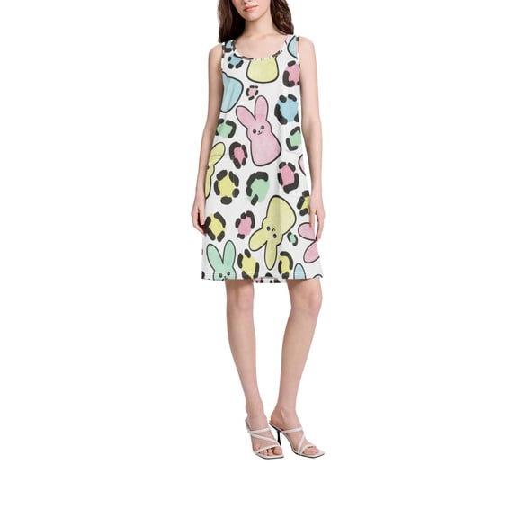 DIXRUYEE Womens Dresses Loose Neck Sleeveless Oversize Shutterstock_2274849443 Pattern
