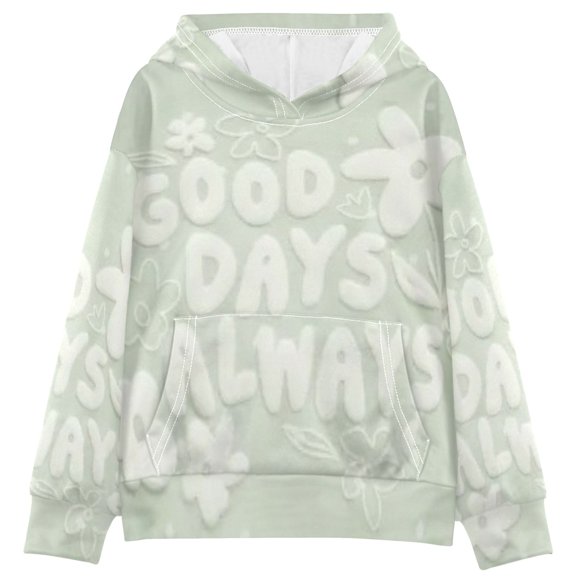 DIXRUYEE Youth Hoodie Pullover Sweatshirt Bright Days Ahead Printed