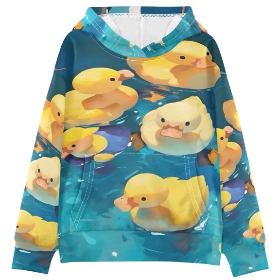 DIXRUYEE Youth Hoodie Pullover Sweatshirt Duckling Dip Printed
