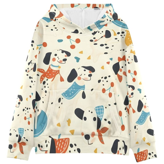 DIXRUYEE Youth Hoodie Pullover Sweatshirt Float Dalmatian Printed