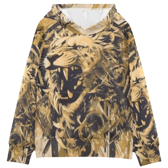 DIXRUYEE Youth Hoodie Pullover Sweatshirt Gilded Sharp Printed