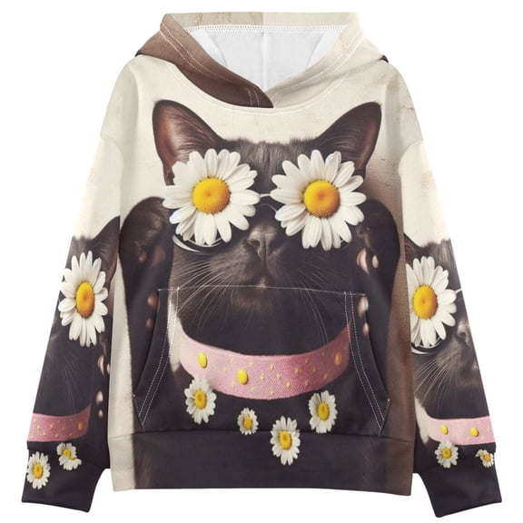 DIXRUYEE Youth Hoodie Pullover Sweatshirt Ornate Circles Printed