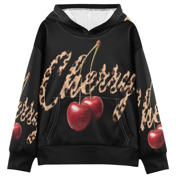DIXRUYEE Youth Hoodie Pullover Sweatshirt Sweet Cherry Printed