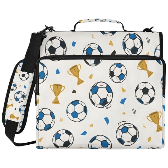 DIXRUYEE Zipper Binder File Keeper Documents Organized-Football Trophy Exercise Pattern Of Pattern