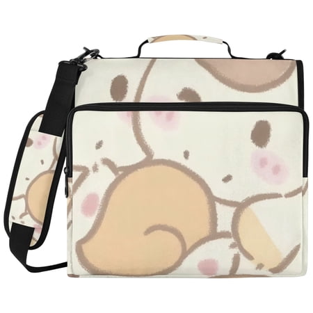 DIXRUYEE Zipper Binder File Keeper Documents Organized-Honey Nut Nibblers Of Pattern