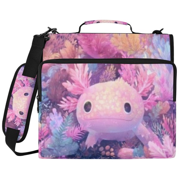 DIXRUYEE Zipper Binder File Keeper Documents Organized-Rainbow Fish Colorful Reef Of Pattern