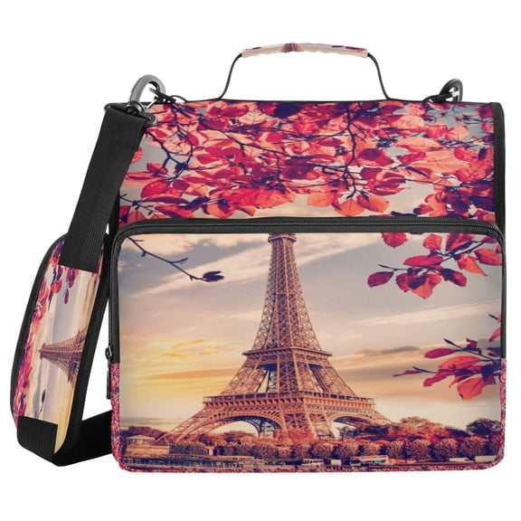 DIXRUYEE Zipper Binder trapper keeper Documents Organized Autumn Arches Of Paris Printed