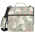 thumbnail image 1 of DIXRUYEE Zipper Binder trapper keeper Documents Organized Blossom Bunny Garden Printed, 1 of 8
