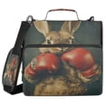 thumbnail image 1 of DIXRUYEE Zipper Binder trapper keeper Documents Organized Boxing Bunny Printed, 1 of 8