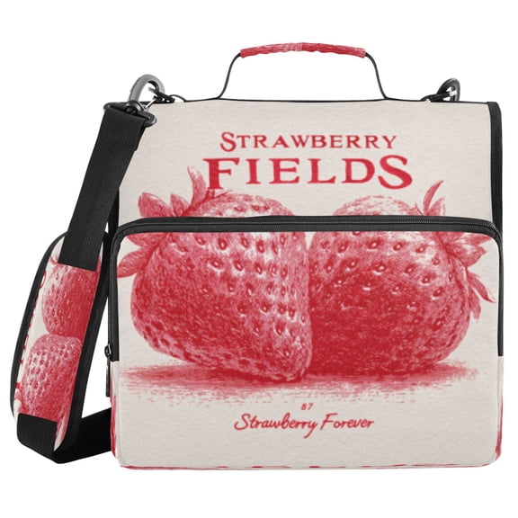 DIXRUYEE Zipper Binder trapper keeper Documents Organized Design Berry Fields Printed