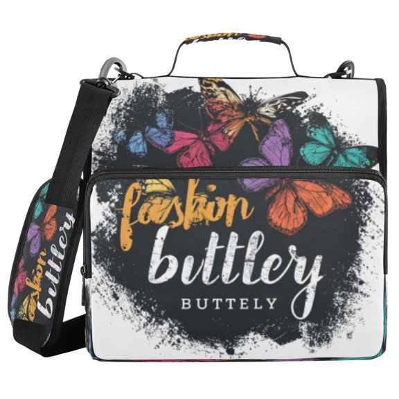 DIXRUYEE Zipper Binder trapper keeper Documents Organized Design Chic Wings Printed