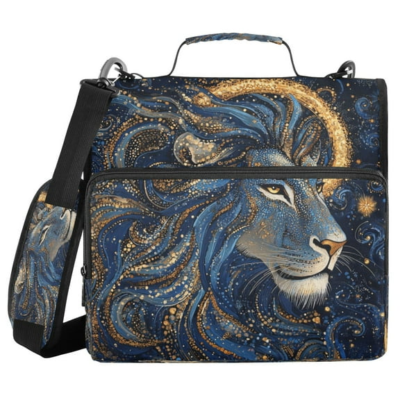 DIXRUYEE Zipper BinderTrapper of keeper Documents Organized Design Cosmic Majesty Printed