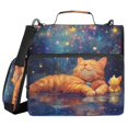 thumbnail image 1 of DIXRUYEE Zipper BinderTrapper of keeper Documents Organized Design Dreamy Night with Cozy Kittens Printed, 1 of 8