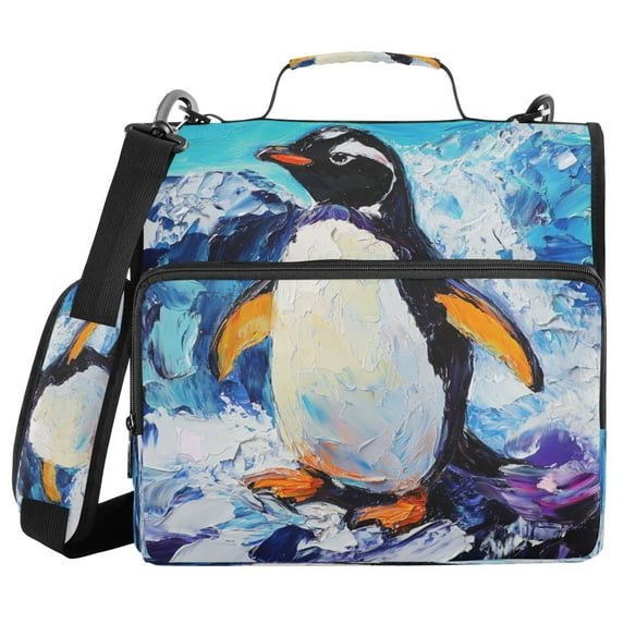 DIXRUYEE Zipper BinderTrapper of keeper Documents Organized Design Frozen Splendor Printed