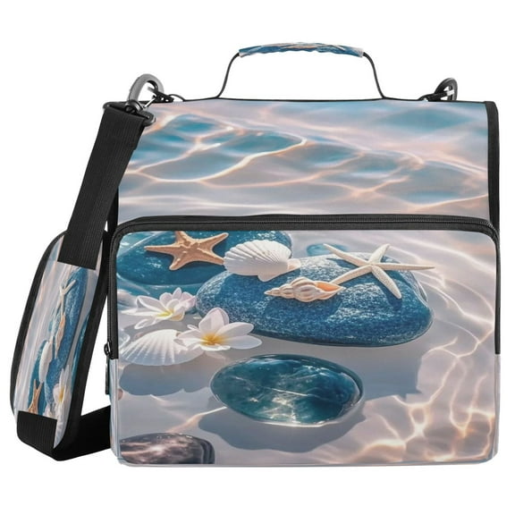 DIXRUYEE Zipper Binder trapper keeper Documents Organized Design Ocean Treasures Printed