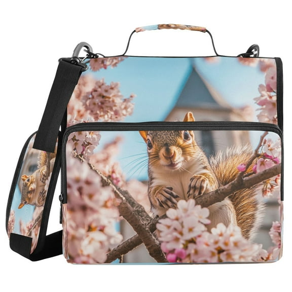 DIXRUYEE Zipper BinderTrapper of keeper Documents Organized Design Springtime Smiles Printed