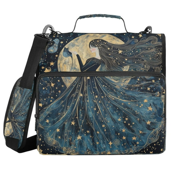 DIXRUYEE Zipper BinderTrapper of keeper Documents Organized Design Starlit Dancer Printed