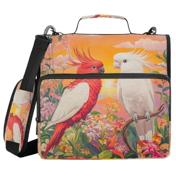 DIXRUYEE Zipper BinderTrapper of keeper Documents Organized Design Sunset Conversations Printed