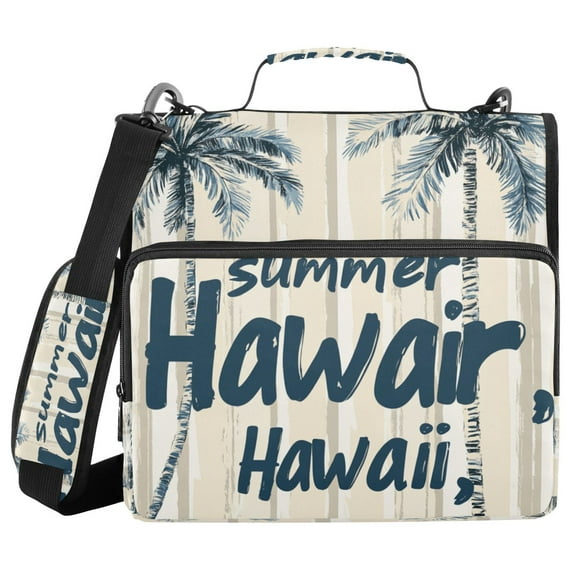 DIXRUYEE Zipper BinderTrapper of keeper Documents Organized Design Tropical Breeze Printed