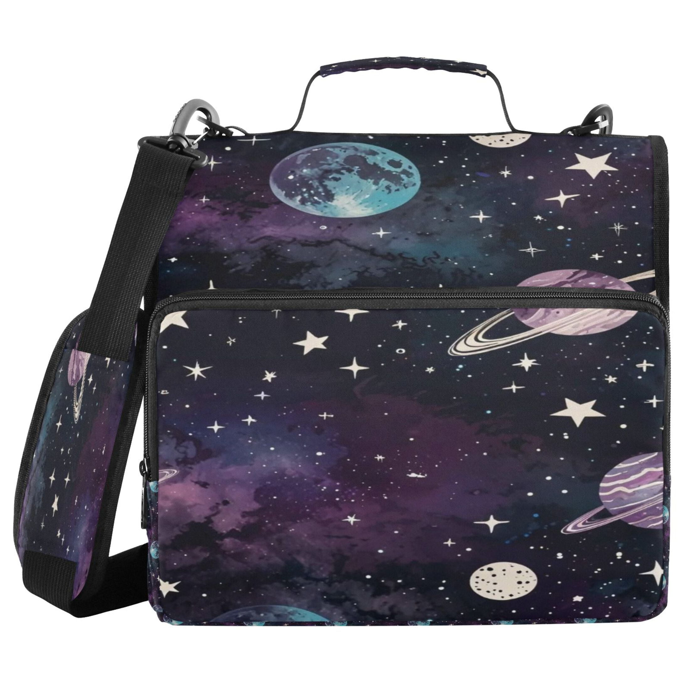 DIXRUYEE Zipper Binder trapper keeper Documents Organized Night Sky Mosaic Printed