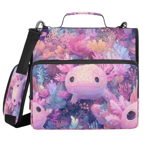 DIXRUYEE Zipper Binder trapper keeper Documents Organized Rainbow Fish Colorful Reef Printed