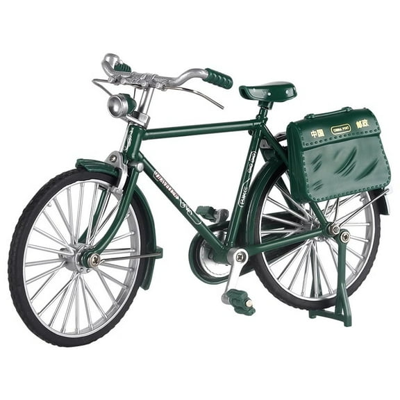 DIY 1:10 Scale Vintage Bicycle Model Kit - Desktop Display, Home Office Decor, Collector Gift (Green)