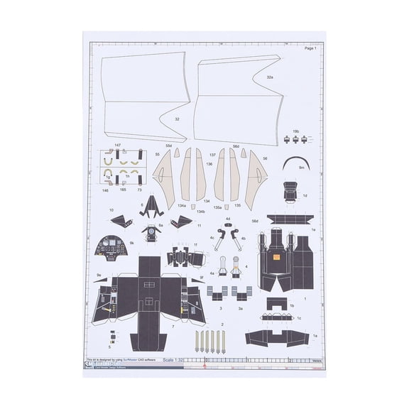 DIY 1/32 Scale American A-4 Skyhawk Fighter Jet Paper Model Military Puzzle Kit Paper Plane Model TAPDRA Spare Part