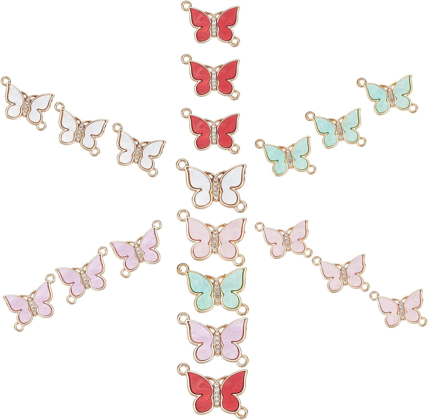 100Pcs Enamel Dragonfly Charms - Colorful Alloy Charms For Jewelry Making, Crafts, DIY