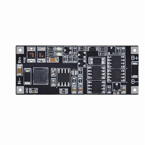 DIY 1-Module UPS Power Supply Module for DC 12V/15V, 50W 4A, 2S Charging, Uninterruptible Power Control Board, Black PCB