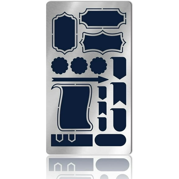 DIY 1 Pc Planner Stencils 6.97x3.98 Inch Matte Stainless Steel Journal Stencils Reusable Dot Journal Templates Tool for Diary Scrapbook Planning Drawing Banners Lines Lists Habit Tracker DIY