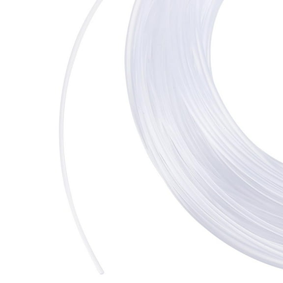 DIY 1 Roll Nylon Memory Wire 32.8 Yard Clear Plastic Wire White Boning Roll Clear Memory Brim Lines Crinoline Boning for Bridal Dress Hat Brims Jewelry Making Diameter:2mm DIY