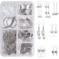 thumbnail image 1 of DIY 10 Pairs Alloy Butterfly Dangle Earrings Making Kits with Earring Hooks Jump Rings Glass Beads for Women Starters DIY Earring Jewelry Making, 1 of 9