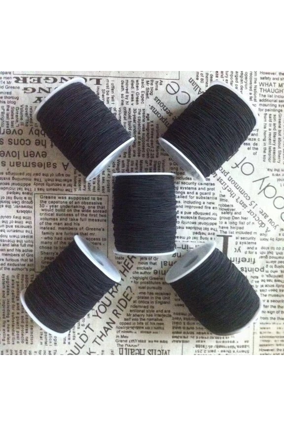 DIY 100 Yards Wind Chime String Black Nylon String 1.5mm Chinese Knotting Cord Twine Outdoor String Braided String Thread Replacement Nylon Thread for Bracelet Kumihimo Craft Lift Blind Windows DIY
