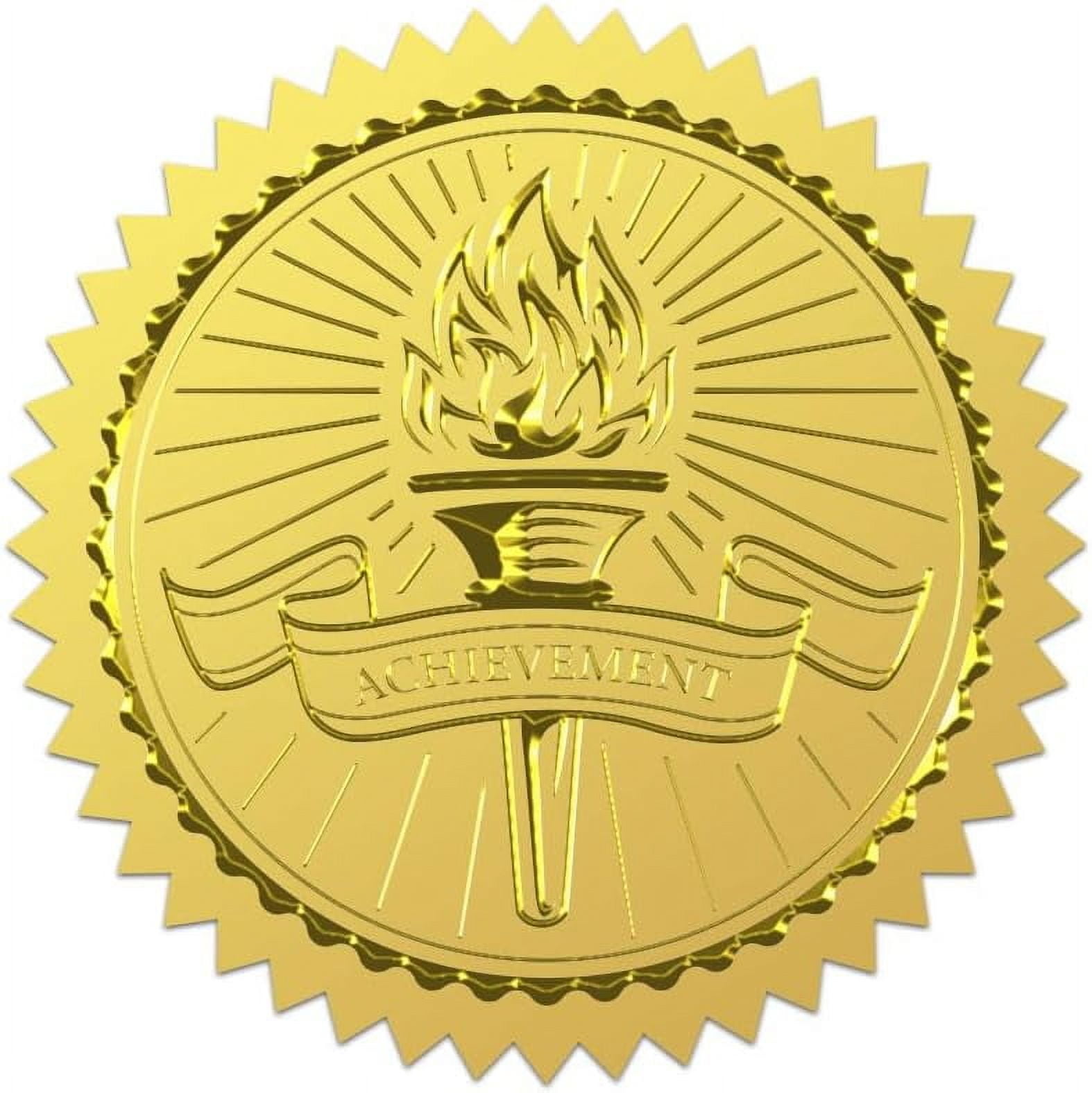 Graduation Torch 100Pcs Torch Achievement Gold Foil Stickers 2 Inch Torch Gold Foil ...