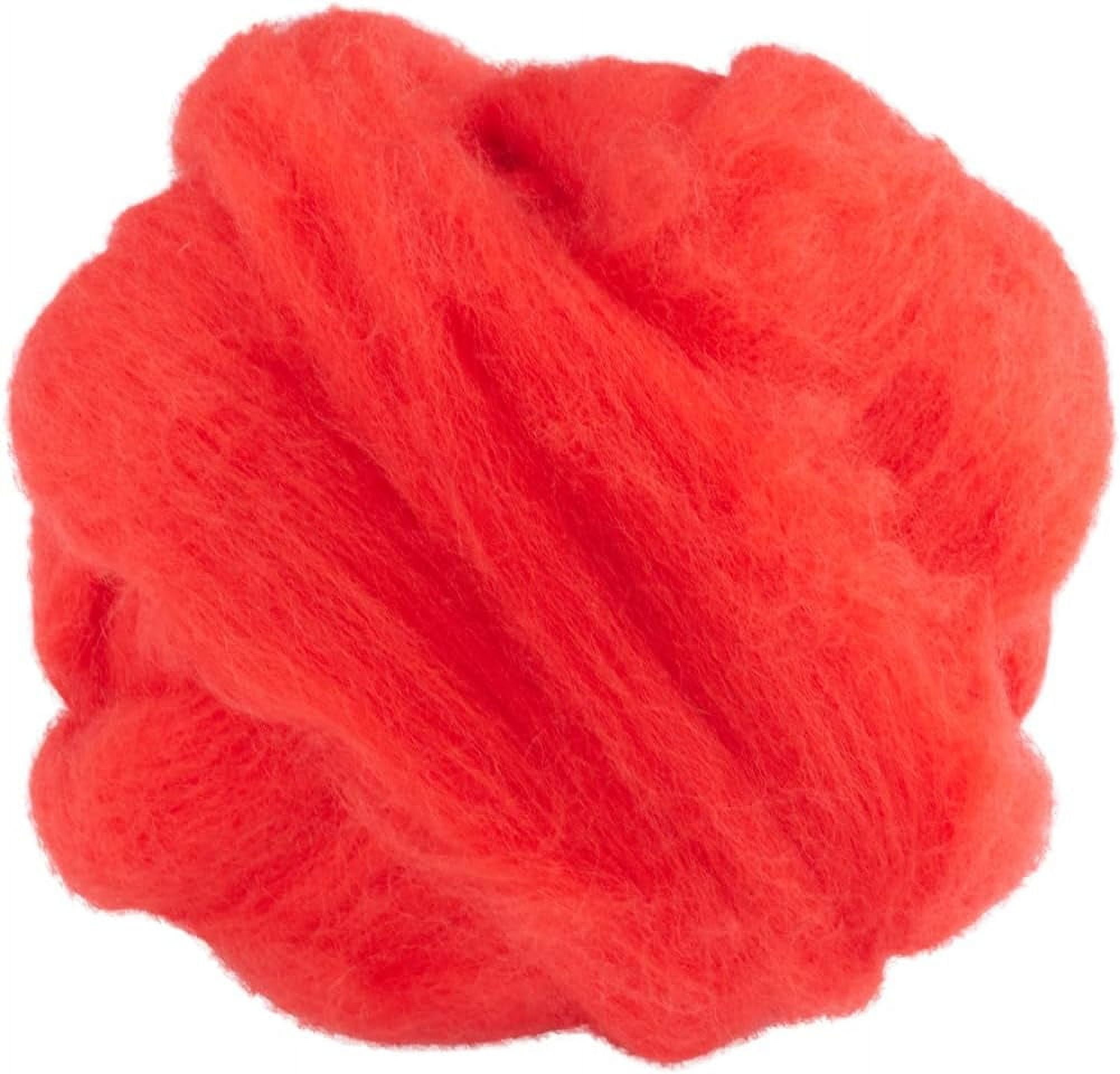 DIY 100g Dyed Merino Wool Top Roving Red Felting Yarn Needle Felting ...