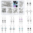 thumbnail image 1 of DIY 10Pairs Skeleton Key Dangle Earrings Making Kit Key Lock Wing Alloy Pendants Jump Rings & Earring Hooks for Beginners Jewelry Making Supplies Antique Silver, 1 of 9