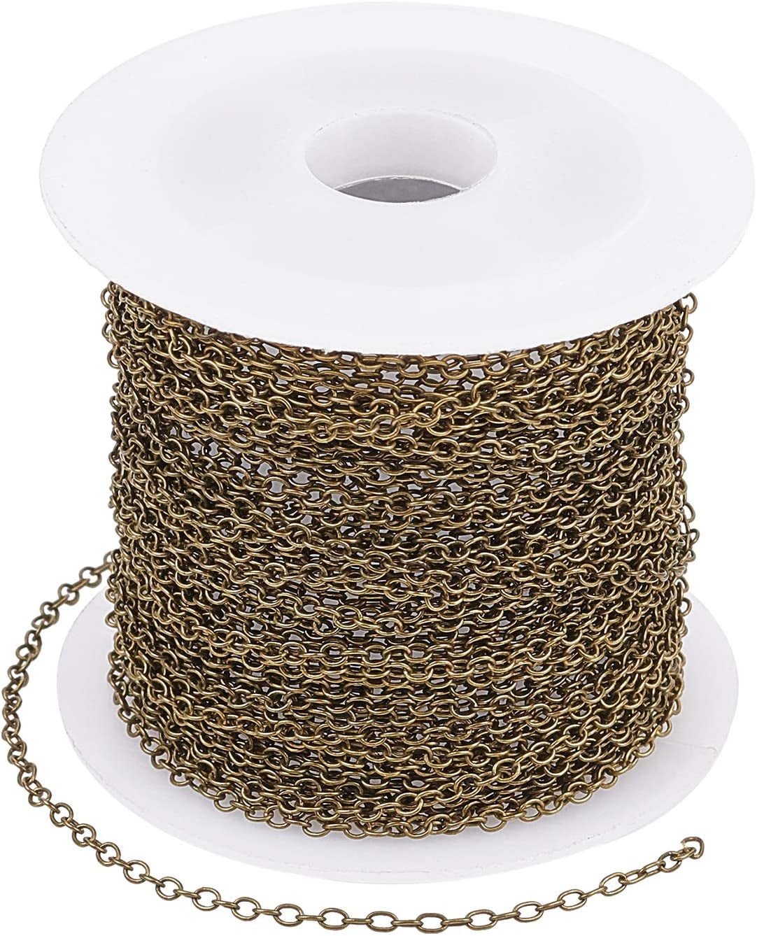 DIY 10m/32.80 Feet Antique Bronze Chains Brass Handmade Chains Nickel Free  Chains 1 Roll Chains for Necklace Jewelry Accessories DIY Making DIY -  Walmart.com, image size:1082x1338