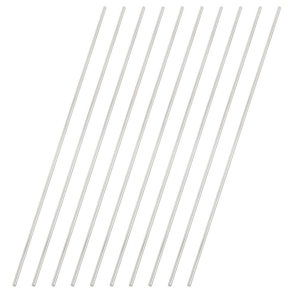DIY 10pcs 12" 304 Stainless Steel Round Rod 1/8" Straight Model Solid Rod Multifunctional Shaft Rods for DIY Crafts Model Car Helicopter Airplane DIY