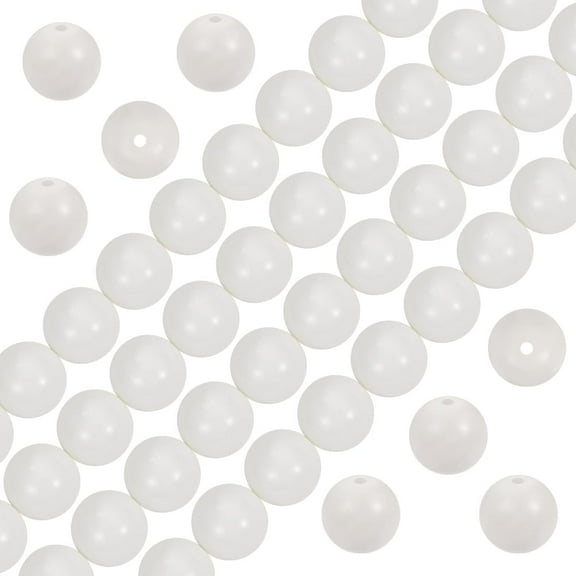 DIY 136Pcs Natural Freshwater Pearl Beads 6mm Mother of Pearl Nacre Loose Round Cream White Beads 15.7 inch for Jewellery Making Bracelets Necklaces Crafts DIY