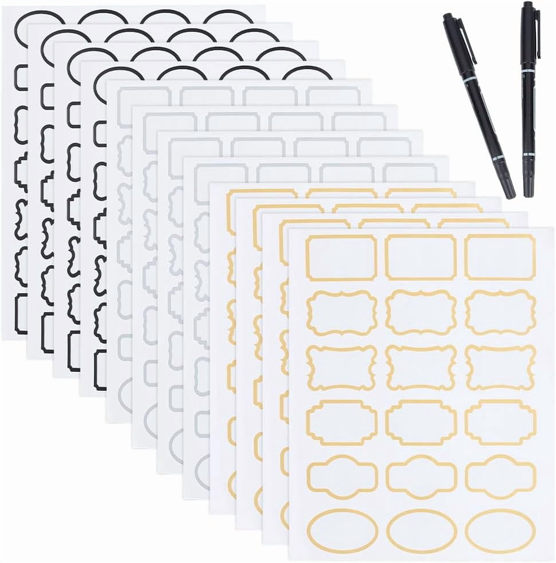 DIY 148 Pcs 3 Colors Jars Transparent Labels Plastic Bottles Waterproof ...