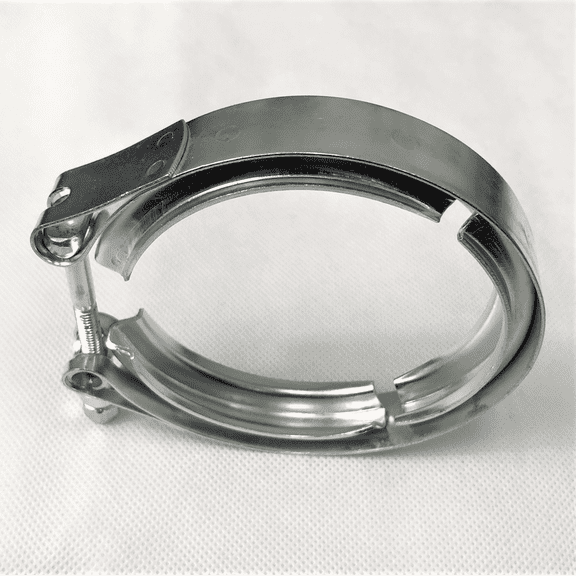 DIY 2.5" Mild Steel V-band Clamp fit Turbo Header Downpipe Exhaust Intercooler Turbo Y Elbow T4 Twin Scroll Adapter 2.5" V-band Dual Inlet to Flange